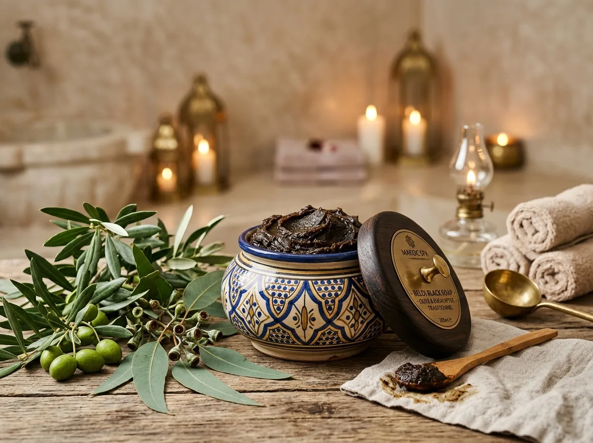 Moroccan black soap production
