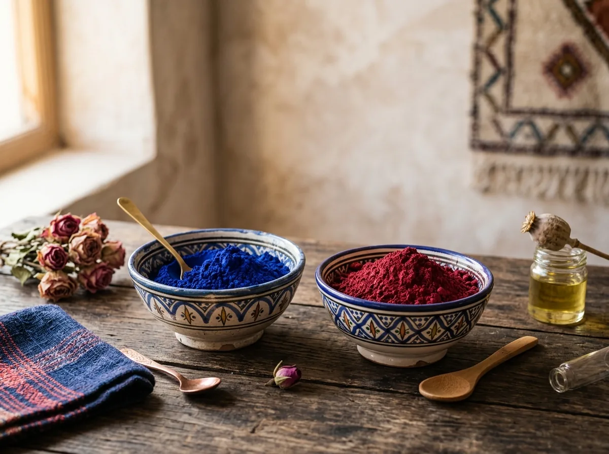 Moroccan botanical powders